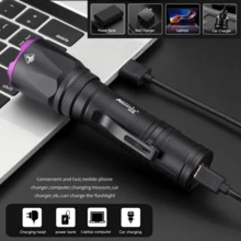 Alonefire SV120 LED 15W 365nm Ultraviolet Flashlight With Clip, Blacklight For Pet Urine, Scorpion, Invisible Ink, Marker Pen Detector
