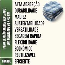 套件含 12 块大号格子地布 70x40cm - 双 Ev 包、厨房、浴室、家居、家居用品供应商 - 藍白色 - 查看 8