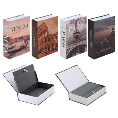 Cofre Camuflado Com Chave Formato Livro Porta Joias Dinheiro Médio