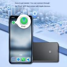 Slim Card Wallet Locator, Global Smart Positioning Card, Airtag Apple Version, GPS Tracker, Airtag Apple Anti-Lost Alarm, Wallet Locator, Slim Card, Convenient To Carry, Standby For Half A Year, Can Be Placed In Backpack, Wallet, Etc., Support Wireless Charging And Reusable, Compatible With Apple "Find My" System, Only For IOS, One-Click Search, Remote Precise Search, Long-Lasting Battery, Car Locator