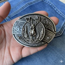 Zinc Alloy Stylish Pocket Knife (Reindeer) Is Suitable For Camping, Hunting, Barbecue And Other Outdoor Activities, Perfect Gift For Men And Women, Knife, Camping Knife, Camping Gear And Equipment. - 銀色 - 查看 8