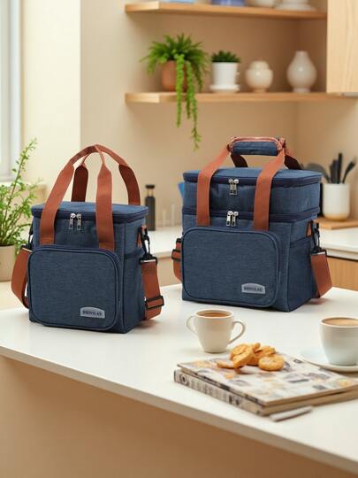 Duża torba termiczna na lunch, przenośna torba termiczna o dużej pojemności, przenośna torba termiczna na lunch, torba termiczna na lunch, torba termiczna na lunch, torba podróżna, piknik, szkoła, praca, kemping, biuro, dziewczęta, chłopcy, studenci, niezbędne w podróży, artykuły szkolne, niezbędne na studia, torba termiczna na lunch na święta