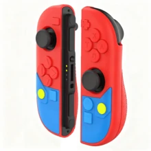 Switch2 Joy-Con Silicone Cover & Retro Game Cartoon Thumb Grips For Switch2 Joy-Con - Red/Blue Cute Mustache & Overalls Design Anti-Slip Gaming Accessories Gift - Multicolor - View 5
