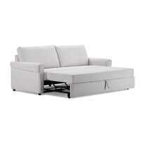 Sofá cama de dos plazas plegable y práctico, mueble multifuncional para sala y dormitorio, diseño moderno, fácil de instalar, materiales resistentes y de alta durabilidad - Beis - Ver 6