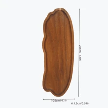 彩虹形托盘，独特托盘套装，多功能餐盘，肉类托盘，椭圆形木碗，盘子，奶酪盘，批发，适用于甜点、小吃、面包、水果、开胃菜，玄关收纳，浴室收纳，优雅实用的餐具 - 淺黃褐色 - 查看 15