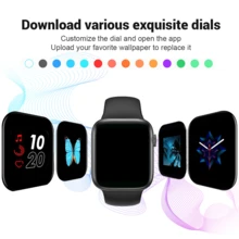 1 件多功能电子智能手表，配备 1.44 英寸触摸屏、硅胶表带、适用于 Android 和 IOS，具有各种运动模式、相机控制、社交应用通知、心率和睡眠监测以及蓝牙 - 黑色 - 查看 11