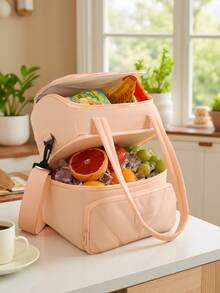 1 szt. Duża pojemność, miękka, izolowana torba na lunch, przenośna, izolowana torba o dużej pojemności, przenośna, izolowana torba na lunch z folii aluminiowej, izolowana torba na lunch z powrotem do szkoły, podróż, piknik, szkoła, praca, kemping, biuro, dziewczęta, chłopcy, studenci, niezbędne w podróży, artykuły szkolne, niezbędne na studia, świąteczna torba na lunch, odpowiednia na każdą porę roku: wiosnę, lato, jesień i zimę