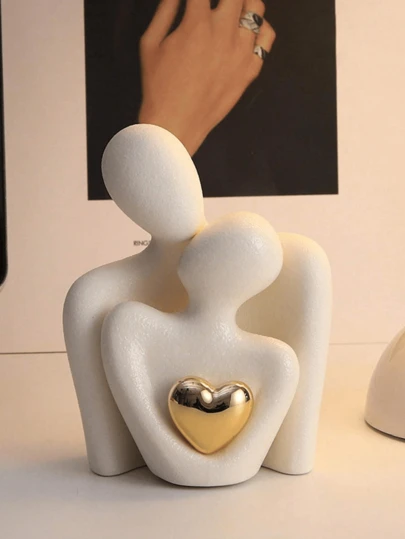 Tượng đôi trang trí cho kệ TV, tượng điêu khắc trừu tượng, đồ trang trí nhà cửa, tượng đôi lãng mạn cho phòng khách, phòng ngủ, văn phòng, quà tặng Ngày Valentine, sinh nhật, tốt nghiệp.