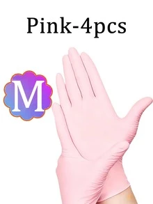 100/50/4pcs Pink, Disposable Nitrile Gloves, Hair Removal, Fingertip Design, Kitchen Cleaning Tool, Mother's Gift, Protects Mother's Hands, A Kitchen Essential, Christmas Cleaning Tool Cheap Powder-Free Latex-Free Gloves,Hair Removal Household Cleaning Gloves, Waterproof Gloves,Nail Supplies Christmas Gifts Suitable For Kitchen, - Baby Pink - View 13