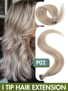 12-24 Inch Luxury Pre-Bonded I-Tip Hair Extensions, Human Hair, Micro-Loop Technology, Natural Black Color, Elegant Straight, Easy To Wear, Non-Damaging, Suitable For All Hair Types And Ethnicities, Ponytail Extensions - Multicolor - View 53