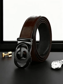 1条男士字母合金自动扣时尚皮带。这款47英寸优质男士皮带采用独特百搭的设计，适合高端商务场合。它也是日常穿着和办公的绝佳选择，同时也是一份很棒的节日礼物。复古风，适合秋季/都市穿搭，经典圣诞冬季时尚，日常男士男友礼物。 - 彩色 - 查看 13