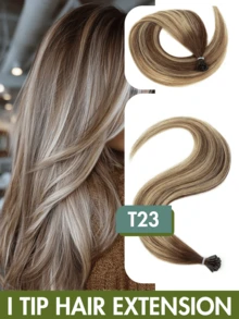 12-24 Inch Luxury Pre-Bonded I-Tip Hair Extensions, Human Hair, Micro-Loop Technology, Natural Black Color, Elegant Straight, Easy To Wear, Non-Damaging, Suitable For All Hair Types And Ethnicities, Ponytail Extensions - Multicolor - View 54