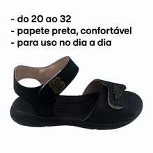 Sandália Papete Infantil Masculina do 20 ao 32 Conforto e Estilo - Preto - Visão 6