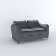 Sofá con 3 plazas en tapiz negro, mueble moderno para sala, diseño elegante y resistente, cómodo, ideal para espacios familiares y fácil de combinar con la decoración - Gris Oscuro - Ver 4