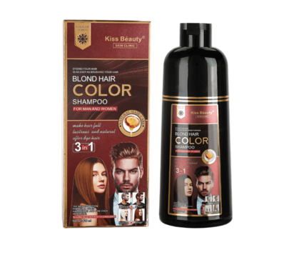 Kynley Champú con Tinte Rubio 3 en 1 de 420ml, aplicación rápida, tinte en 8 minutos. Champú con tinte con colágeno, té verde, aceite de Argan, Aloe vero, etc. ✅ Entrega en 48-72h