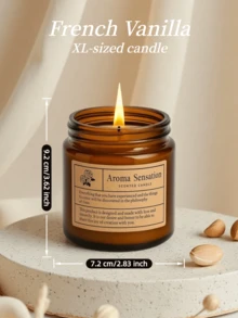 1 件秋季礼物玻璃罐香薰蜡烛 - 大豆蜡烛 | 棕色女士家居装饰、生日婚礼派对礼物。 - 罐裝的蠟 - 查看 9