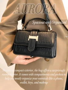 2025 Women's Crocodile - Print Crossbody Bag, Crafted From Premium PU Leather, Boasts A Sophisticated Crocodile - Print Texture. Shoulder Bag,Handbag - Nhiều màu - Xem 6