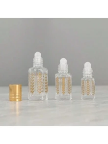 1pc 3ML/6ML/12ML Refillable Roll-On Perfume Bottle, Portable Refill Bottle, Lip Oil Dispenser