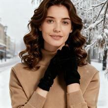 AIYYIPA Women's Winter Gloves For Cold Weather Thermal, Touch Screen Texting Phone Gloves, Soft Warm Women's Knit Glove For Cold Weather, Fits Most Men Women