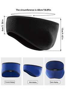 1pc Fleece Ear Warmers For Men Women - Winter Headband Ear Muffs Ear Covers For Cold Weather Running Cycling Ski,Ear Warmer &Headband - Multicolor - View 2