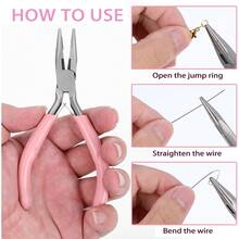 1 Count Professional Jewelry Powder Handle Mini Pliers, Small And Convenient For DIY Jewelry - Pink - View 5
