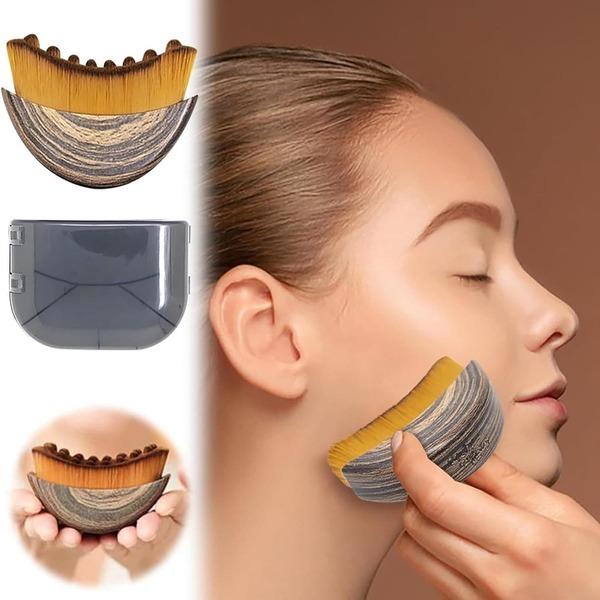 Lymphatic Contour Face Brush, Dry Brushing Face Brush, Lymphatic Drainage Massager For Face, Chin & Jawline Sculpting, Ergonomically Designed To Fit The Skin Precisely And Relieve Fatigue