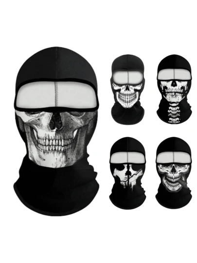 1 件/2 件男女通用 3D 卡通趣味面罩，适合日常使用、户外旅行、徒步旅行、滑雪