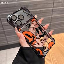Phone Case, Witch Orange Goblin Design, Electroplated And TPU Material, Compatible With Samsung Galaxy Series, Including S22FE, S23, S24, S22PLUS, S23 Ultra, S24 Ultra, And  17, 16, 15, 14, 13 And Other Models - 銀色 - 查看 6