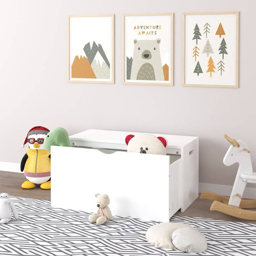 Kids Toy Storage Organizer With Rolling Drawer – Modern Wooden Toy Chest With Wheels, Large Pull-Out Bin For Nursery, Bedroom Or Playroom - Kids Toy Storage Organizer - View 1
