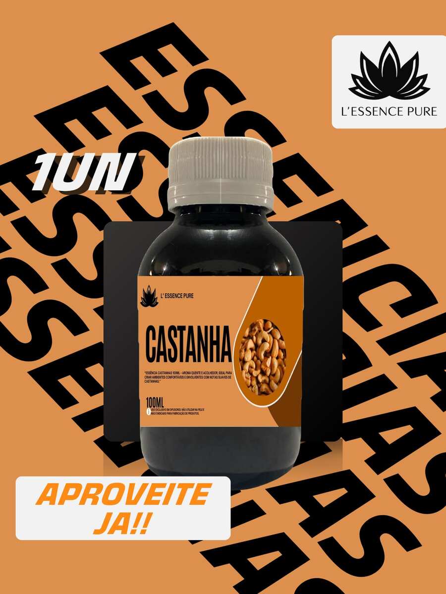 100ml Water-Soluble Essence For Humidifiers/Diffusers +10 Aromas - Economical Packaging - 09.09 - CHESTNUT | 100ML AMBER - View 1