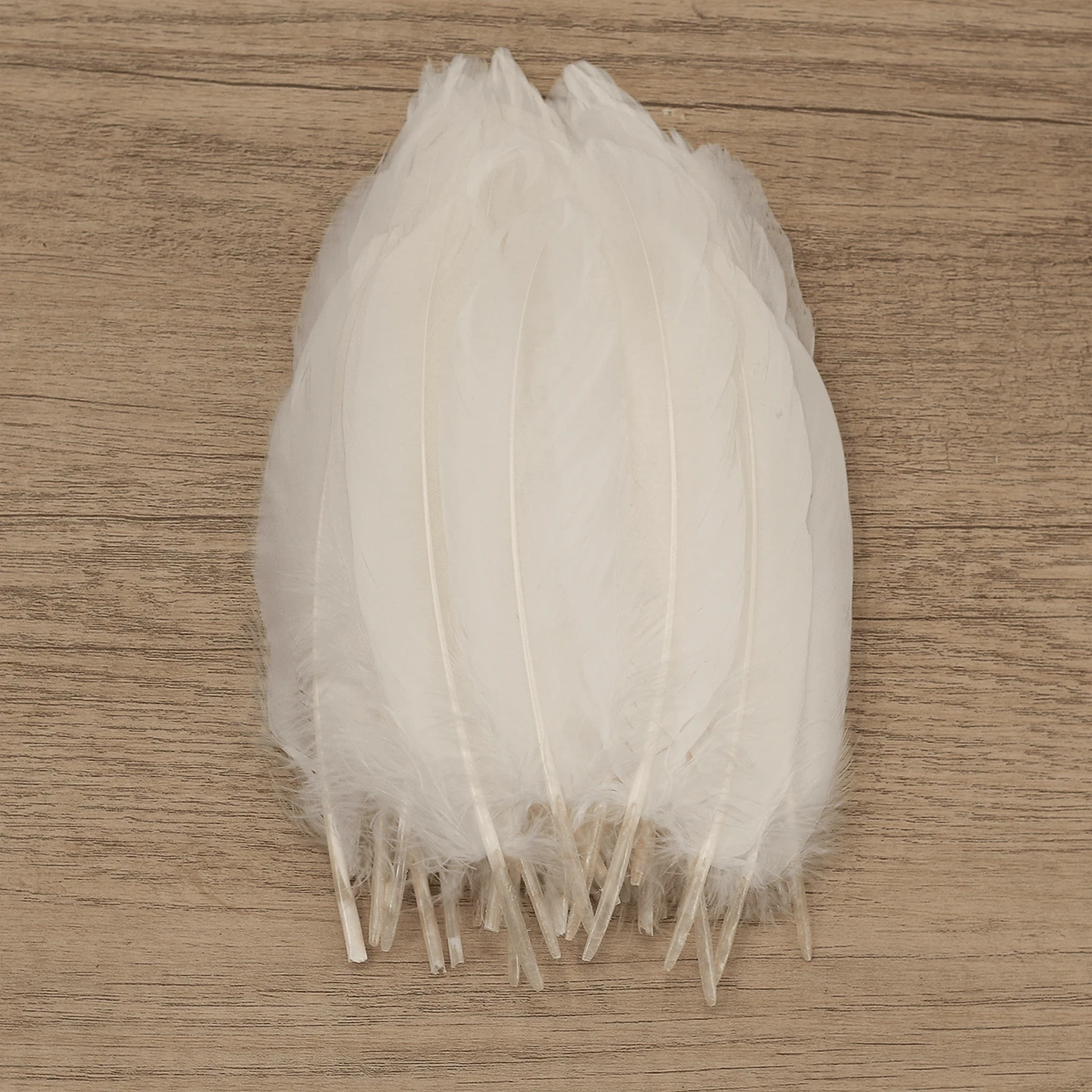 100 Pieces 1 Piece Colorful Farmed Goose Feathers Handmade DIY Crafts Decorative Accessories Festival Dance Party Mask Hairpin Jewelry Suitable For Handmade, Decorative Edges, Fluffy Texture Accessories Clothing Plug-In Ornaments Feather Pen, Etc. - White - View 1