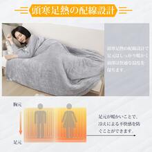 電気毛布 掛け敷き兼用 180*200cm ダブルコントローラー付き 【大きサイズ＆フランネル材質&3分速暖】 電気ブランケット 6段階切タイマー 7段階温度調節 電気ひざ掛け 自動電源オフ 丸洗い可 節電 省エネ 厚手生地 頭寒足熱 肩掛け 膝掛け 抗菌 防臭 ダニ退治 暖房器具 防寒対策 - 日本 Aタイププラグ(100V) - チェックする 8