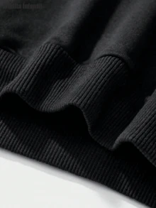 KID004Un suéter negro de cuello redondo para niños con estampados de personajes imaginativos, adecuado para deportes de ocio, viajes, fiestas y reuniones - Negro - Ver 6