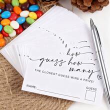 100/50/30 Pcs Game Cards, How Many Cards, Suitable For Bridal Shower, Birthday Party, Simple Bridal Shower, Wedding Gift, Bachelorette Party, Bridal Shower Game Idea - White - View 5