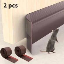 2 Rolls Door Bottom Seal Strips - High Quality Door Bottom Seal/Door Sweep (Energy Efficient - Easy Installation) Door Weatherstrip, Effectively Blocks Cold Air - Multicolor - View 11
