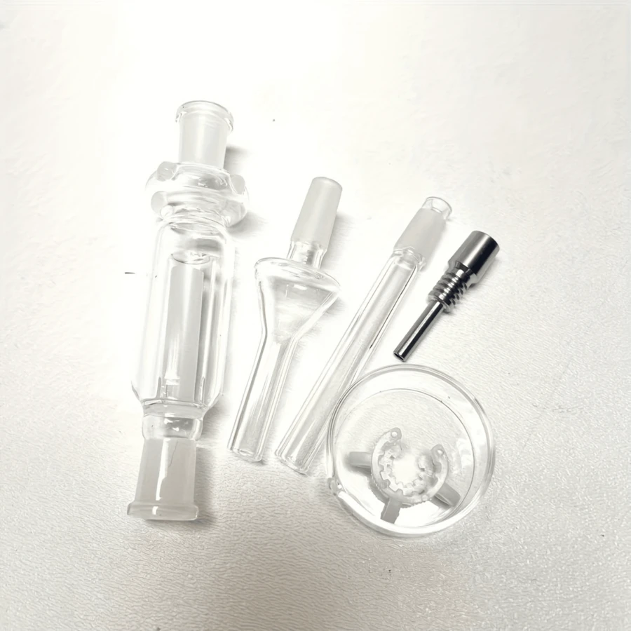 6-Piece Detachable Set, Kitchen Glass Honey Collector, Glass Honey Collector, Glass Funnel Accessory For Home And Kitchen Blenders. - 白色 - 查看 1