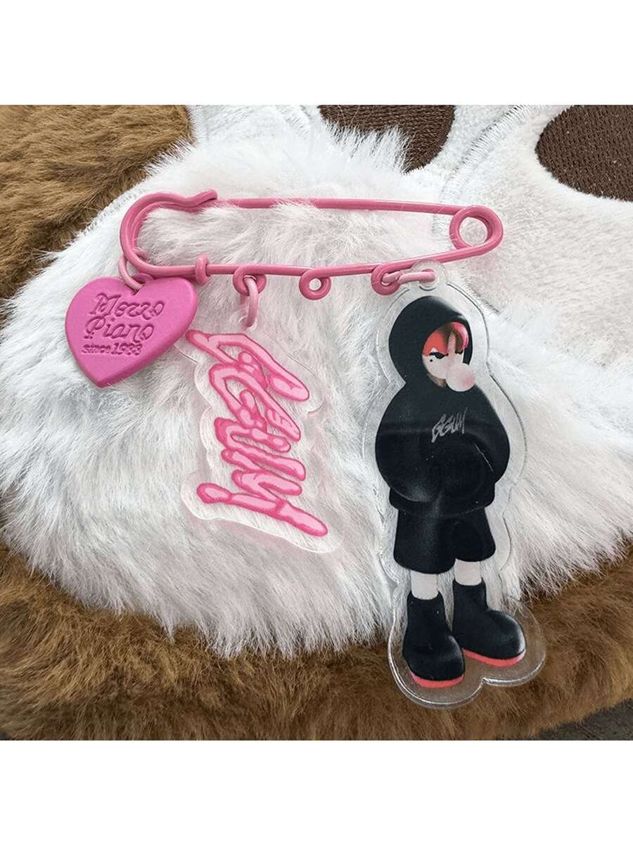 TXT Cartoon Character Acrylic Brooch, Pin, Accessory, Cute Figurine Keychain, Holiday Gift - Multicolor - View 1