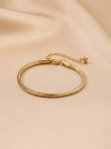 1件优雅不锈钢手链，奢华风格，金色，圆形表盘，饰有星星吊坠，适合生日、派对、日常佩戴，四季皆宜。 - 手鍊 - 查看 6