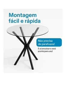 Table Base Foot Steel Square Round 4 Granite Reinforced Black - Black - View 5