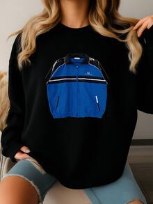 Vintage Sergio Tacchini Jacket Full Zip Sportswear  Logo Blue  Sweatshirt - 黑色 - 查看 1