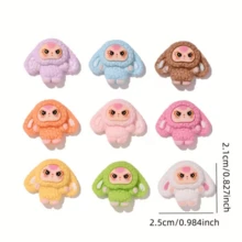 10/20/30pcs Mixed Cute Long Ear Rabbit Resin Flat Stickers Decor Accessories, 3D Embellishments, Approx. 2-2.5cm, Home Decor Crafts, Animal Shaped Design, Durable & Lightweight, Cream Resin DIY Craft Supplies, Suitable For Hobbyists And DIY Projects - Kawaii Rabbit - View 3