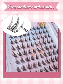 100pcs Self-Adhesive Curling & Volumizing Eyelashes, No Glue Needed - 3 Seconds Quick Application, Natural & Stunning Look, Lightweight & Reusable, Ideal For Everyday Makeup - C - Xem 6