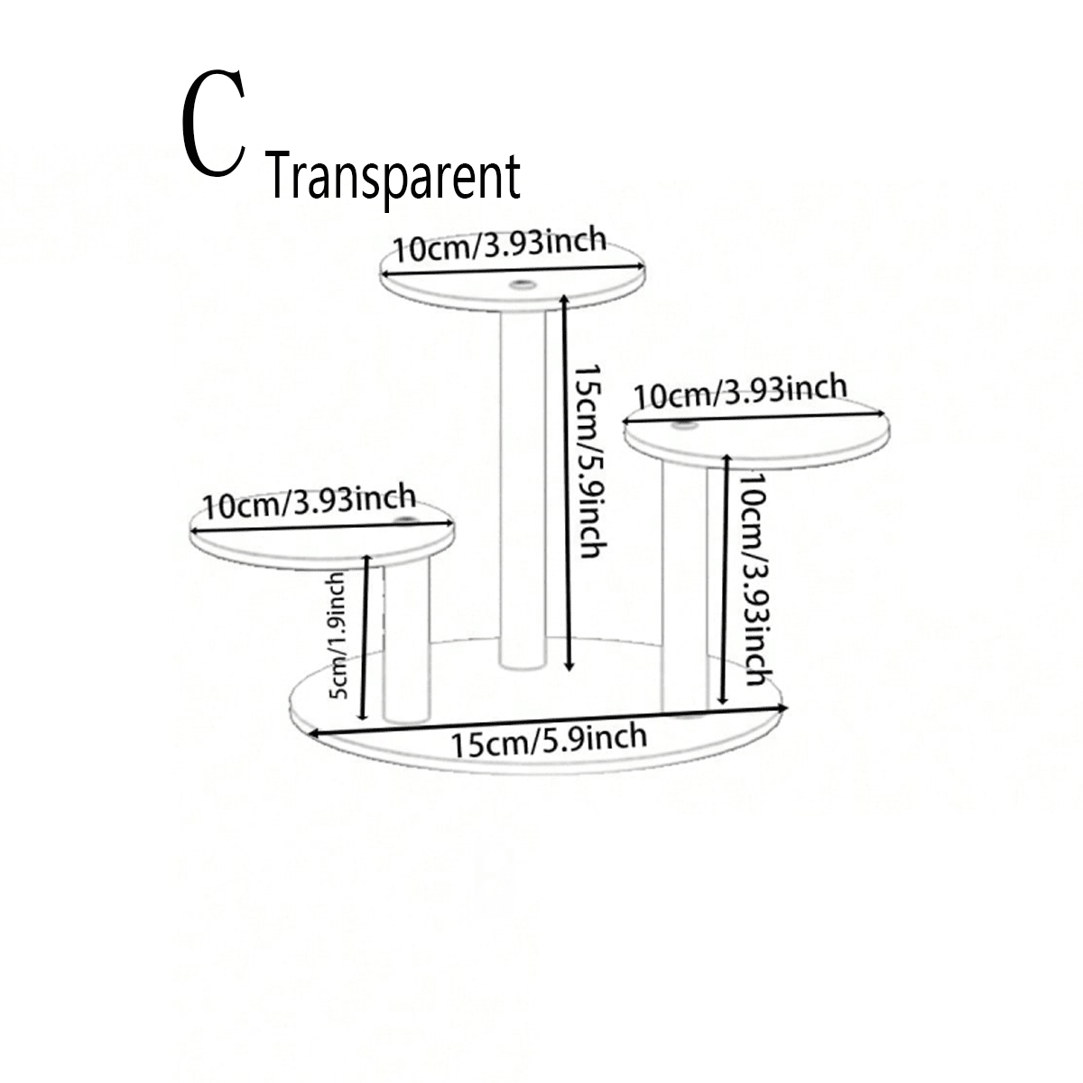 1 套亚克力收纳架、卧室化妆品收纳架、桌面时尚香水和杂物展示架 - 彩色 - 查看 8