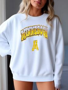Vintage University Of Minnesota Sweatshirt Size S Sweatshirt - White - View 1