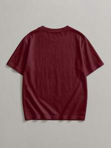 Camiseta Masculina 100% Algodão Estampa Raio Blusa Lançamento Camisa Promoção - bordô - Visão 2