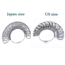US/Japan Stainless Steel Ring Size Measuring Ring Tool, Sturdy And Durable For Measuring The Size Of Rings - Silver - View 12