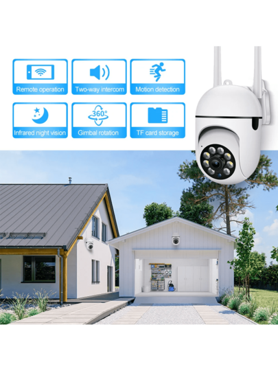 Camera Slimme Outdoor Home Security WIFI CCTV Surveillance Night Vision Wireless HD Way Audio view 5