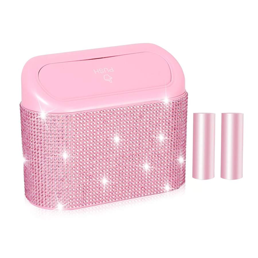[2025 Car Must-Have]Tidy Car Revolution! This Leak-Proof & Odor-Lock Car Trash Can Is The Ultimate Car Organization And Storage Solution For A Clean Ride. The Most Practical & Cute Car Accessorie You'll Own. Includes 2 FREE Refill Rolls! Perfect For Snack Wrappers, Tissues, Masks & More.  Keep Your Car Interior Spotless & Organized. A Small But Mighty Upgrade To Your Essential Car Decorations & Car Organization And Storage System. Durable, Easy To Clean, And The #1 Gift For Tidy Car Lovers. Stop The Clutter Now & Transform Your Driving Experience! #CarOrganizationAndStorage #CarTrashCan #CarDecorations #CarAccessorie #2025CarEssentials - Hồng 1 cái - Xem 1