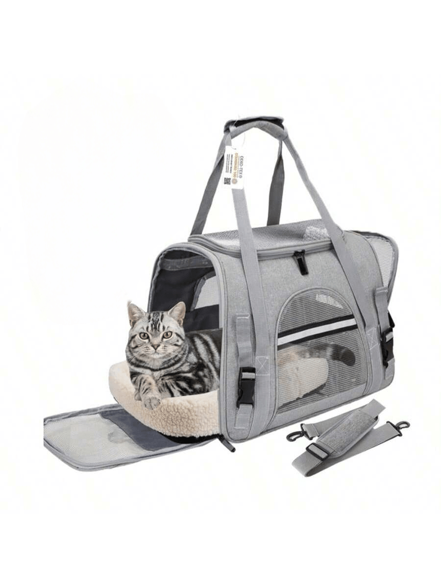 Haustiertasche, tragbare Katzentasche, Reisetasche, tragbare Haustiertasche, atmungsaktive Katze, Outdoor, Reisen, Auto, kleine Hundetasche, geeignet für kleine und mittelgroße Hunde und Katzen