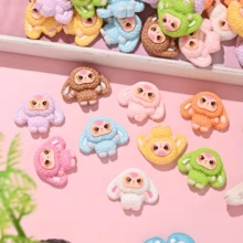 10/20/30pcs Mixed Cute Long Ear Rabbit Resin Flat Stickers Decor Accessories, 3D Embellishments, Approx. 2-2.5cm, Home Decor Crafts, Animal Shaped Design, Durable & Lightweight, Cream Resin DIY Craft Supplies, Suitable For Hobbyists And DIY Projects - Kawaii Rabbit - View 8